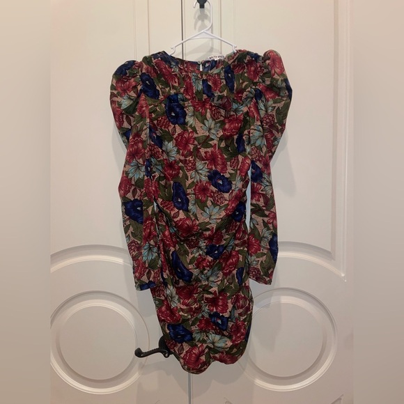 Walter Baker blue and red floral royal garden verlee cut out mini sheath dress - Picture 3 of 5